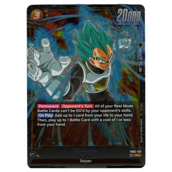 Vegeta FB02-133 Super Rare Trading Card Bandai