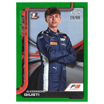 2025 F1 Topps Chrome Alessandro Giusti 51 Green Refractor 29/99