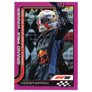 2025 F1 Topps Chrome Max Verstappen #97 Pink Refractor 194/250