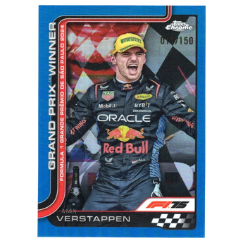 2025 Topps Chrome Formula 1 113 Max Verstappen Blue Refractor 17/150