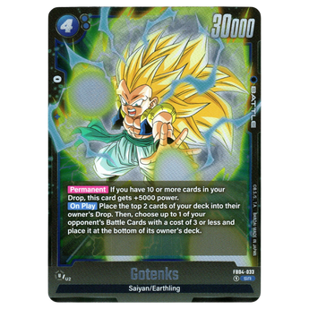 Gotenks FB04-033 Super Rare Trading Card Bandai