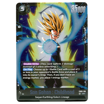 God Grade Son Gohan: Childhood FB08-106 Super Rare.