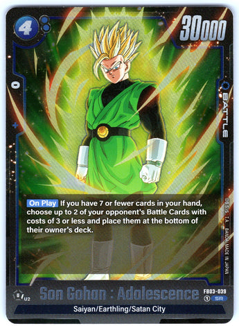 Son Gohan: Adolescence FB03-039 Super Rare.
