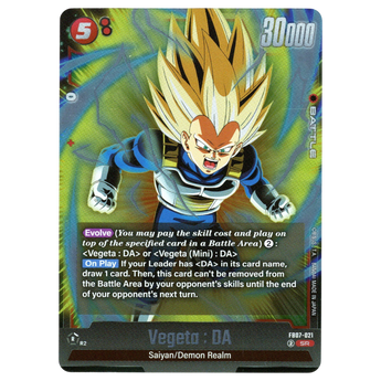 God Grade Vegeta: DA FB07-021 Super Rare.