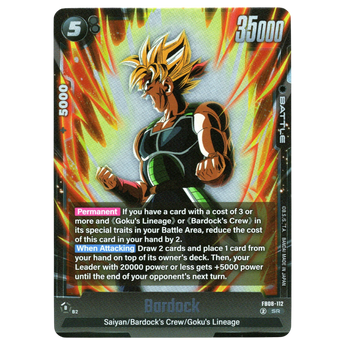 God Grade Bardock FB08-112 Super Rare.