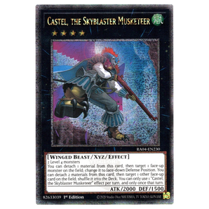 Castel, the Skyblaster Musketeer RA04 - EN230 Quarter Century Secret Rare