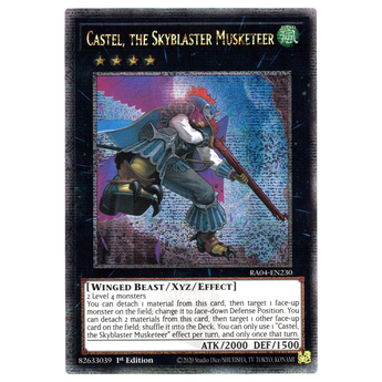 Castel, the Skyblaster Musketeer RA04 - EN230 Quarter Century Secret Rare