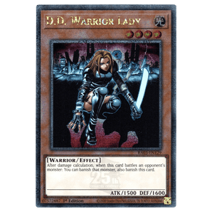 D.D. Warrior Lady RA03-EN129 Quarter Century Secret Rare Trading Card Konami