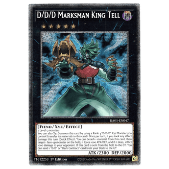 D/D/D Marksman King Tell RA05 - EN047 Starlight Rare