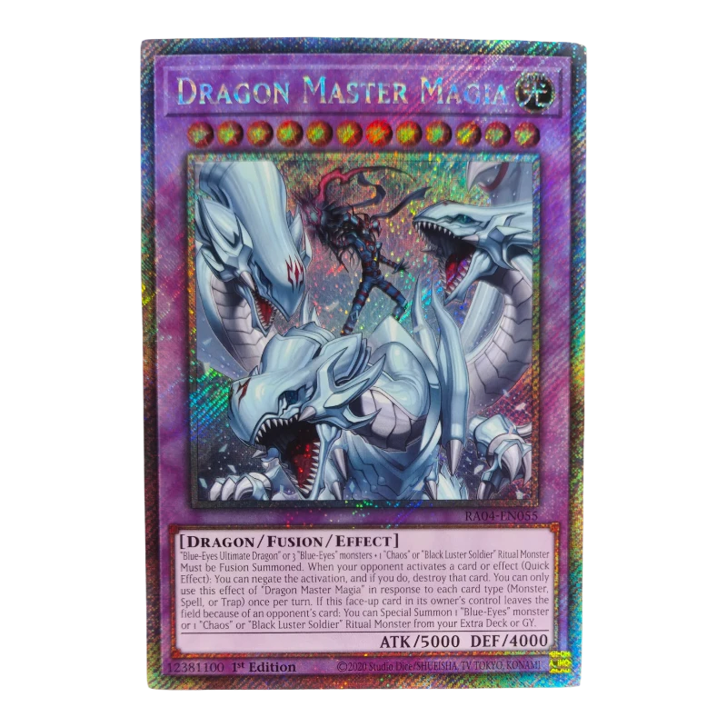 Dragon Master Magia RA04-EN055 Platinum Secret Rare – God Grade