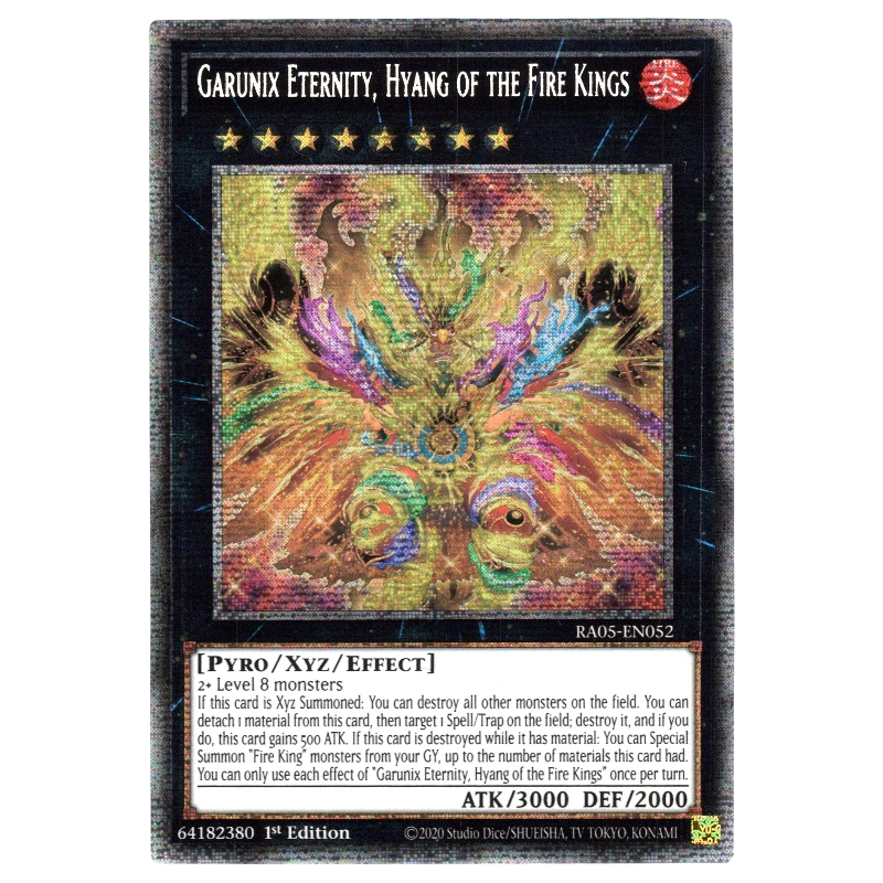Garunix Eternity, Hyang of the Fire Kings RA05-EN052 Starlight Rare – God Grade