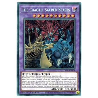 God Grade The Chaotic Phantasmal Sacred Beasts CORI-EN029 Secret Rare Yu-Gi-Oh card in near mint condition