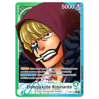 God Grade Donquixote Rosinante alternate art leader card from One Piece Awakening of the New Era set