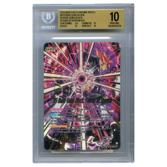 God Grade BGS 10 Pristine SS Rosé Goku Black Future of Despair Super Leader Rare Dragon Ball Super Masters card