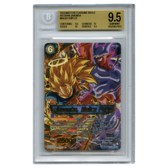 God Grade BGS 9.5 graded Janemba Malice Fury Dragon Ball Super Masters card in a protective plastic slab