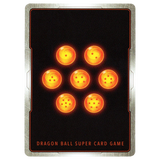 God Grade King Gomah Ruler of the First Demon World BT28-051 SPR Dragon Ball Super card featuring seven orange Dragon Balls on a black background.