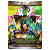 God Grade Masters Energy Marker M-15, Union Force set, Silver rarity. Features Zamasu, Trunks, Vegeta, and Goku.