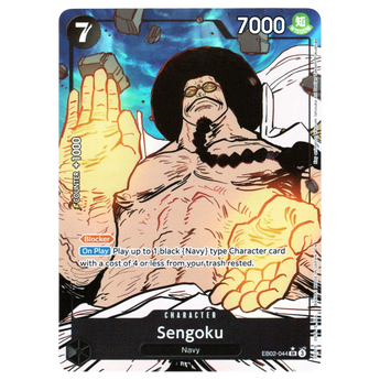 God Grade One Piece Card Game Sengoku EB02-044 SR Alternate Art featuring the Navy character in a dynamic pose
