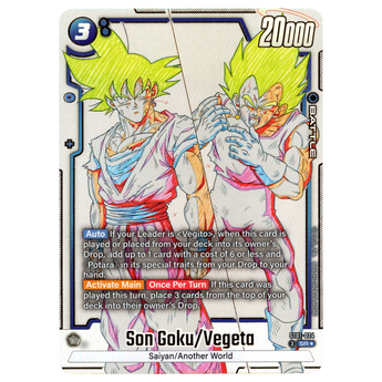 God Grade Son Goku/Vegeta ST01-024 SR alternate art Dragon Ball Super Fusion World card with sketch-style illustration