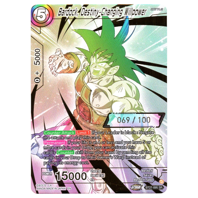 bardock god rare card BGS 9.5 BT18-148 Bardock, Origin of the Legend GDR (2022) God Rare Bardock Card Acquired