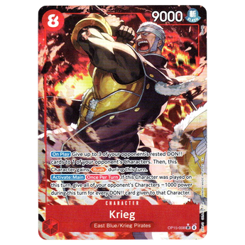 Krieg (Alternate Art) OP15 - 008 SR☆