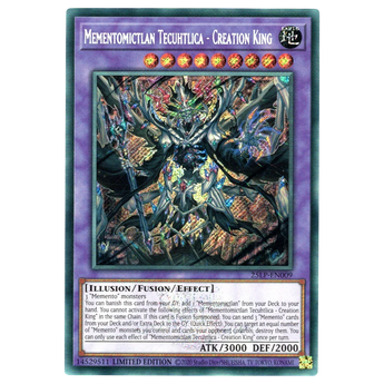 Mementomictlan Tecuhtlica - Creation King 25LP - EN009 Emblazoned Secret Rare