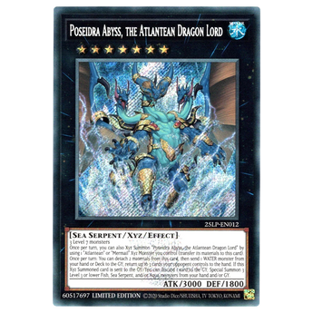 Poseidra Abyss, the Atlantean Dragon Lord 25LP - EN012 Emblazoned Secret Rare