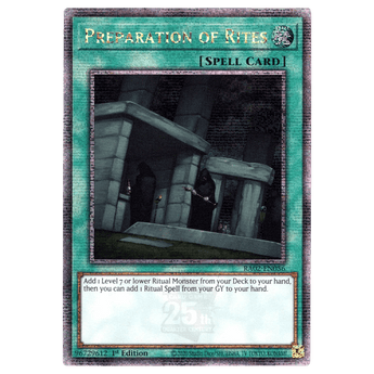 Preparation of Rites RA02 - EN056 Quarter Century Secret Rare
