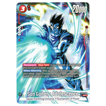 Son Gohan : Adolescence (Alternate Art) FB02 - 018 SR☆