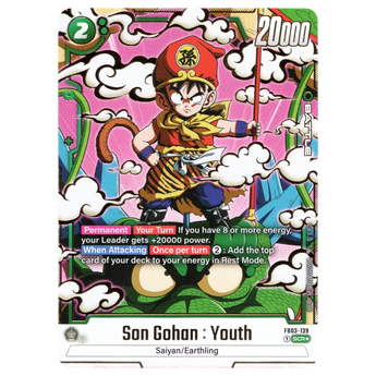 Son Gohan : Youth (Alternate Art) FB03 - 139 SCR☆