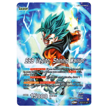 Son Goku & Vegeta // SSB Vegito, Shining Warrior (Alternate Art) SD23 - 01 SLR