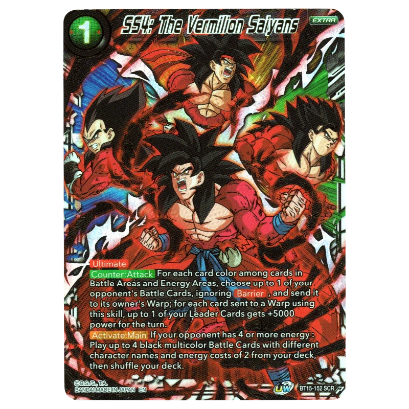 dragon ball super card game bt15 Forbidden Power (SPR) - Saiyan Showdown