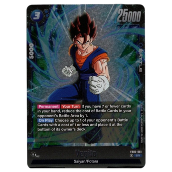 Vegito FB02-061 Super Rare Trading Card Bandai
