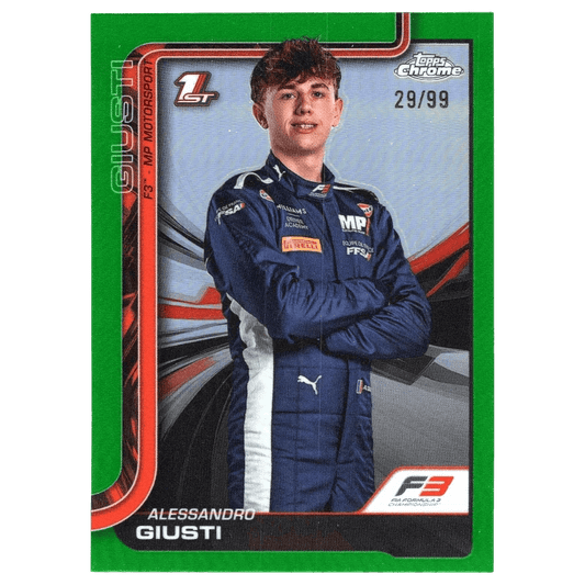 2025 F1 Topps Chrome Alessandro Giusti #51 Green Refractor 29/99 Trading Card Topps