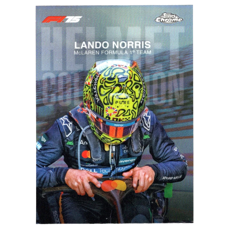 2025 F1 Topps Chrome Lando Norris #HC-4 Helmet Collection Trading Card Topps
