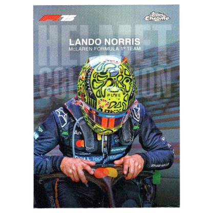 2025 F1 Topps Chrome Lando Norris #HC-4 Helmet Collection Trading Card Topps