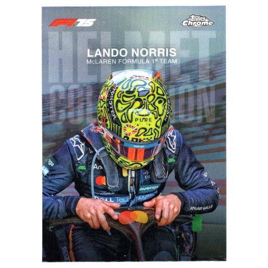 2025 F1 Topps Chrome Lando Norris #HC-4 Helmet Collection Trading Card Topps
