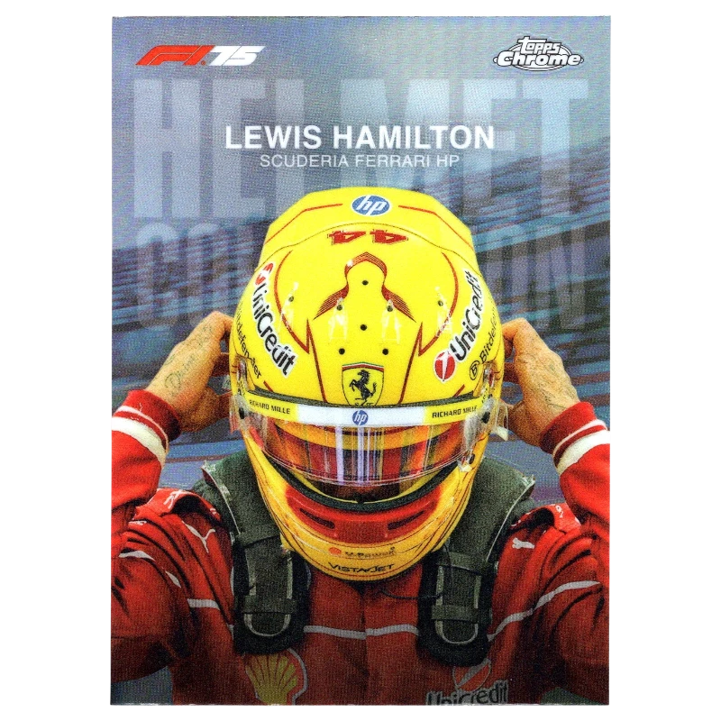 2025 F1 Topps Chrome Lewis Hamilton #HC-2 Helmet Collection Trading Card Topps