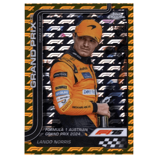 2025 F1 Topps Chrome Logofractor Lando Norris #132 Gold Refractor 40/50 Trading Card Topps