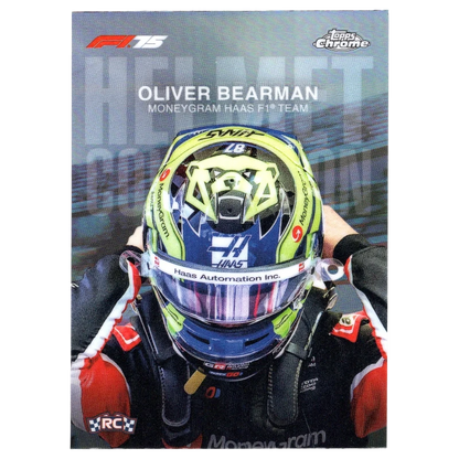 2025 F1 Topps Chrome Oliver Bearman #HC-8 Helmet Collection Trading Card Topps