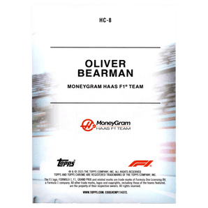 2025 F1 Topps Chrome Oliver Bearman HC - 8 Helmet Collection