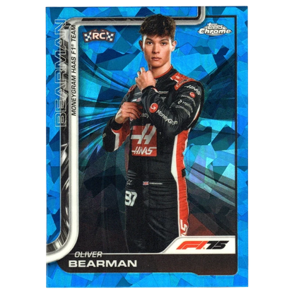 2025 F1 Topps Chrome Sapphire Oliver Bearman #14 Trading Card Topps
