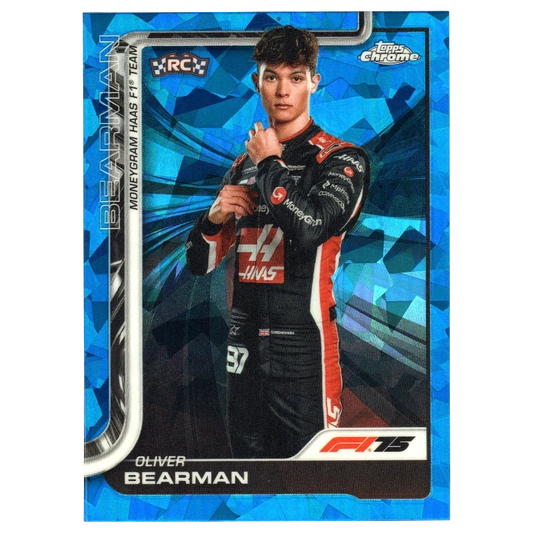 2025 F1 Topps Chrome Sapphire Oliver Bearman #14 Trading Card Topps