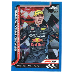 2025 Topps Chrome Formula 1 113 Max Verstappen Blue Refractor 17/150