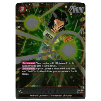 Android 17 FB02-015 Super Rare Trading Card Bandai