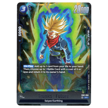 Trunks: Future FB01-050 Super Rare Trading Card Bandai