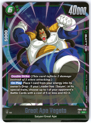 Great Ape Vegeta FB04-052 Super Rare