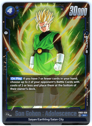 Son Gohan: Adolescence FB03-039 Super Rare