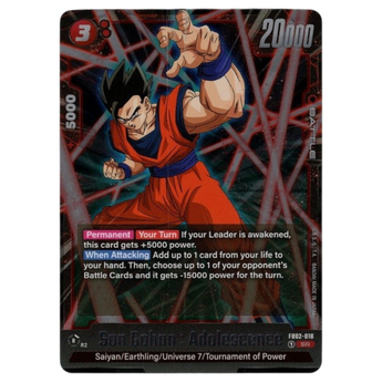 Son Gohan: Adolescence FB02-018 Super Rare Trading Card Bandai