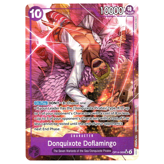 Donquixote Doflamingo (Alternate Art) OP14-069 SR☆ Trading Card Bandai